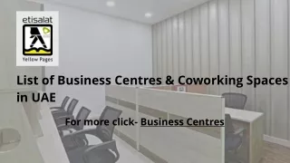 list of business centres coworking spaces in uae