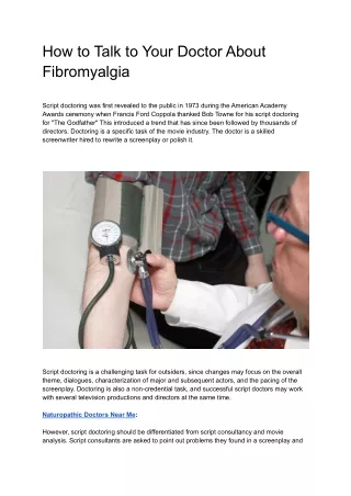 how to talk to your doctor about fibromyalgia