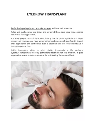 EYEBROW TRANSPLANT