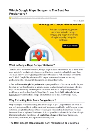 which google maps scraper is the best