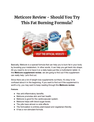 meticore review should you try this fat burning