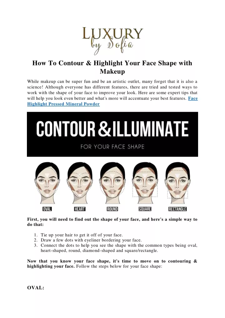 how to contour highlight your face shape with