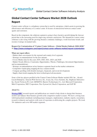 global contact center software industry analysis