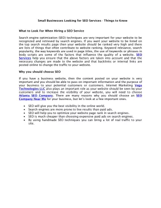 what to look for when hiring a seo service search