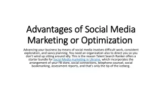 Advantages of Social Media Marketing or Optimization in Ukraine