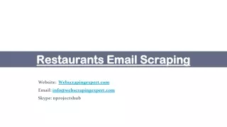 restaurants email scraping