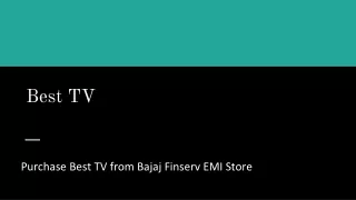 Purchase Best Smart TV from Bajaj Finserv EMI Store