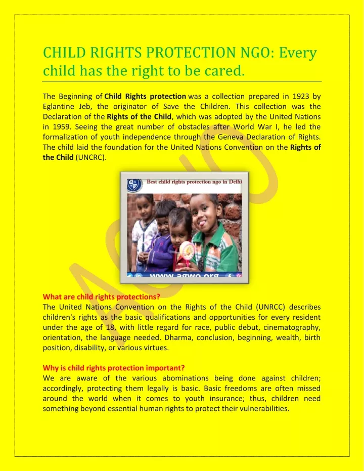 child rights protection ngo every child