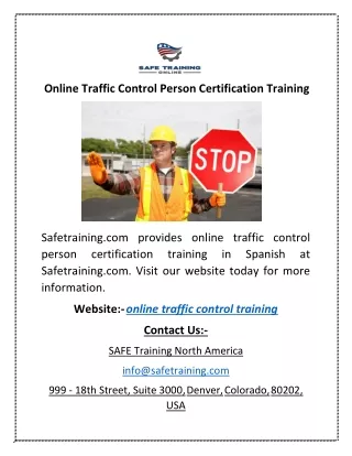 online traffic control person certification