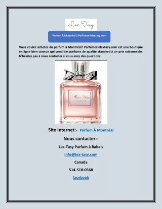 parfum montr al parfumerielextasy com
