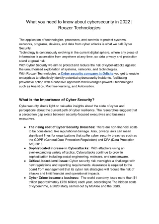 what you need to know about cybersecurity in 2022