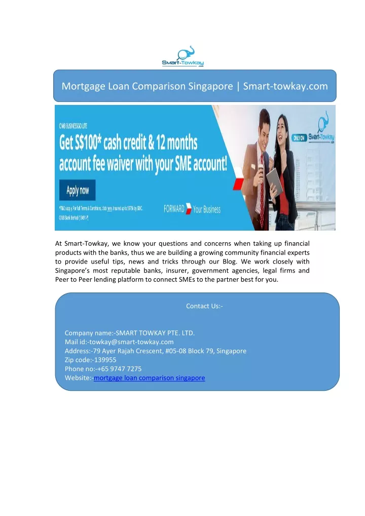 mortgage loan comparison singapore smart towkay