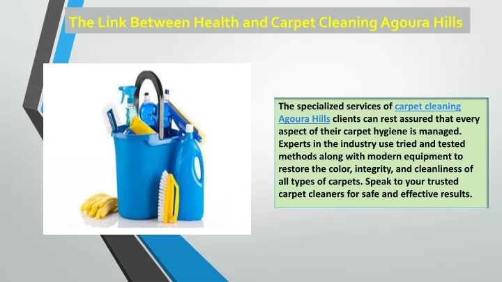 the link between health and carpet cleaning agoura hills