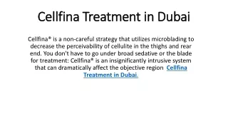 Cellfina Treatment in Dubai