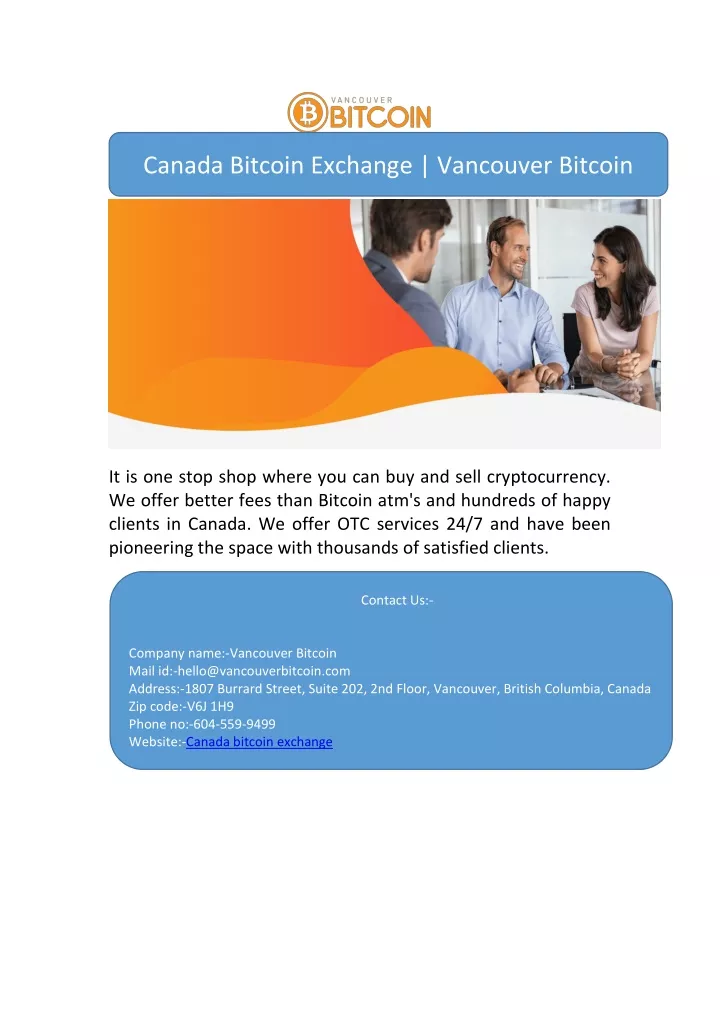 canada bitcoin exchange vancouver bitcoin