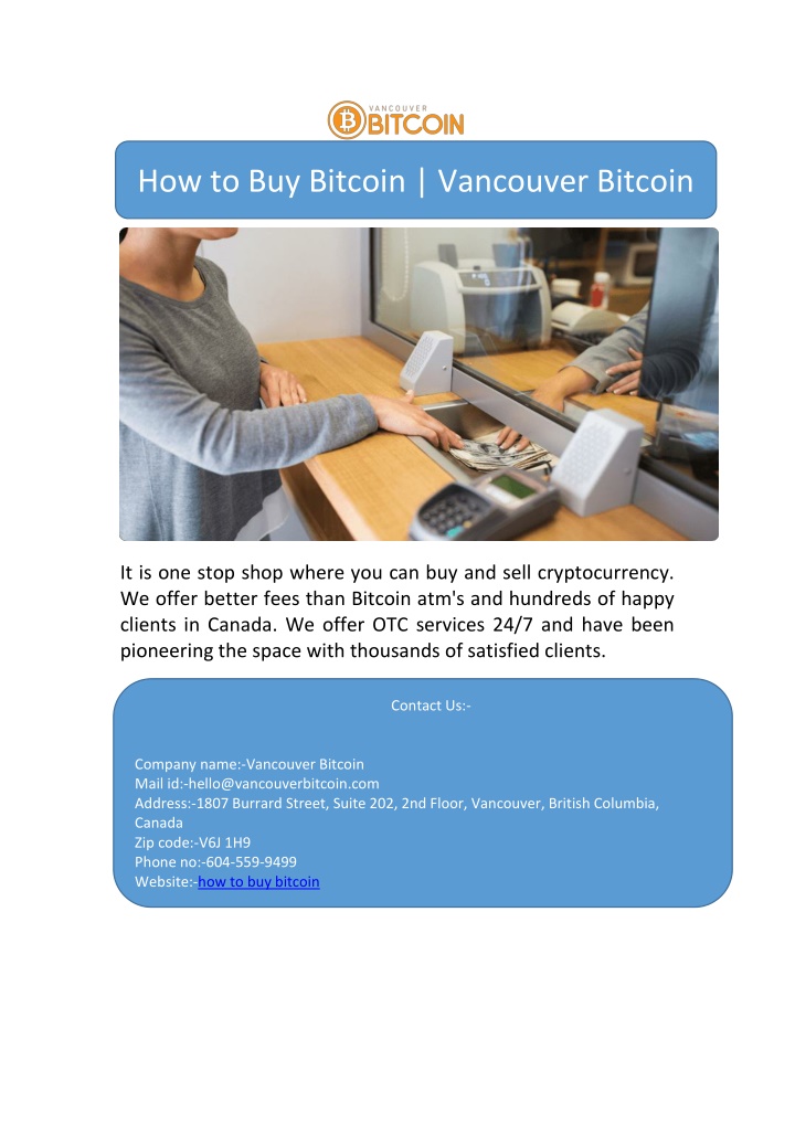 how to buy bitcoin vancouver bitcoin