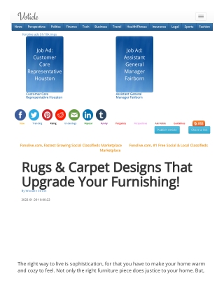 Rugs & Carpet Designs That Upgrade Your Furnishing!