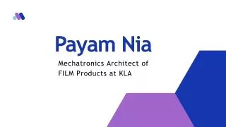 Payam Nia - A Very Optimistic Person From Pleasanton, CA