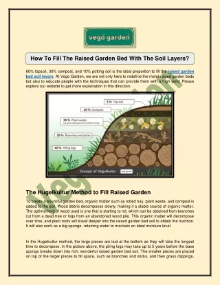 How to fill the raised garden bed with the soil layers?