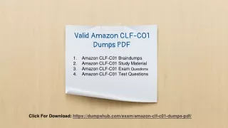 CLF-C01 Exam Dumps With Top Quality, Try Free CLF-C01 PDF Samples Now!