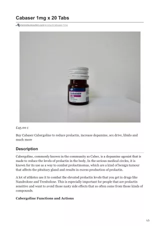 buy cabergoline uk