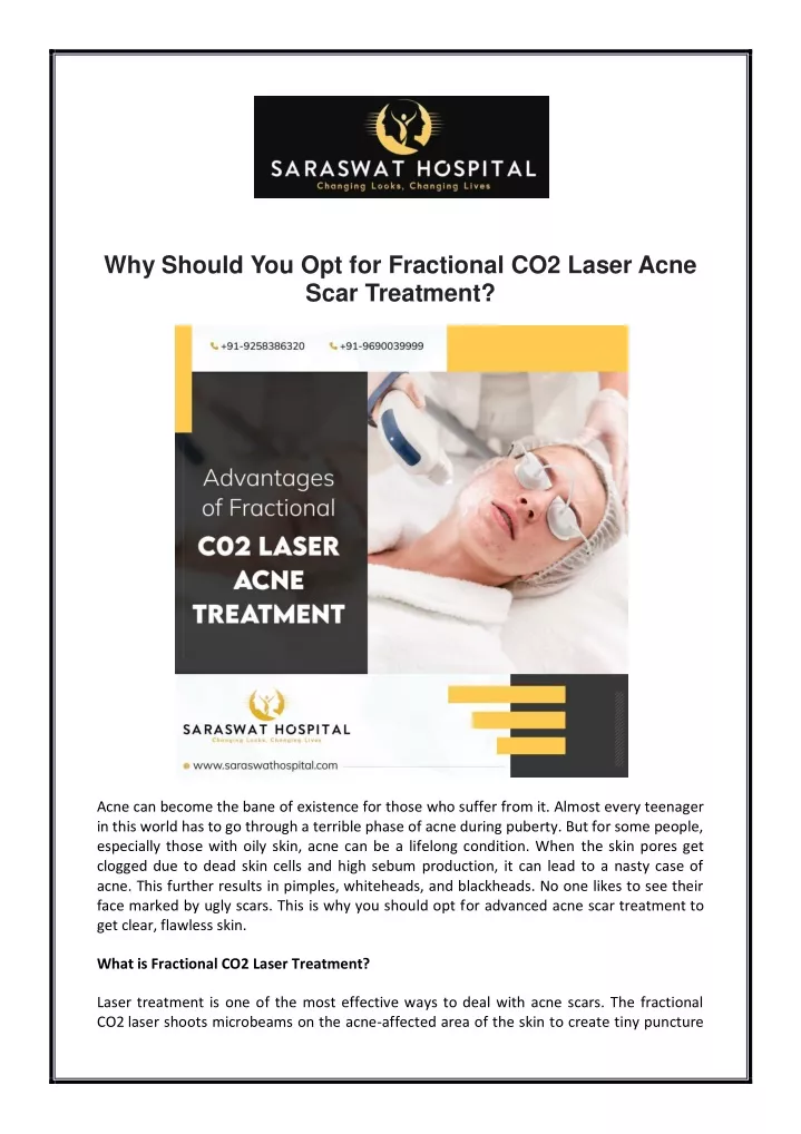 why should you opt for fractional co2 laser acne