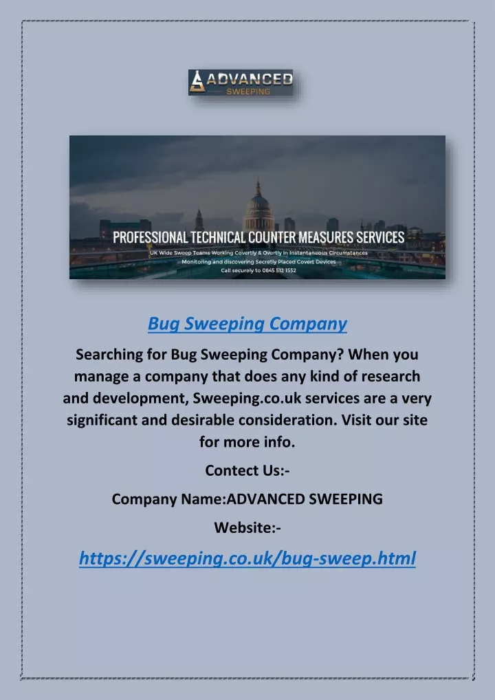 bug sweeping company