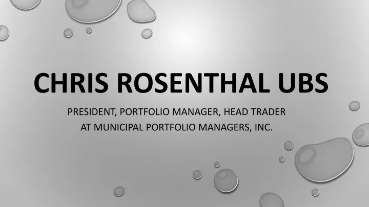 chris rosenthal ubs