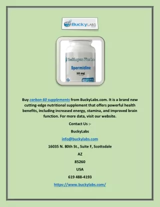 Carbon 60 Supplement | BuckyLabs.com