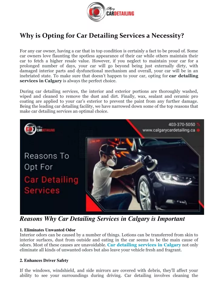 why is opting for car detailing services