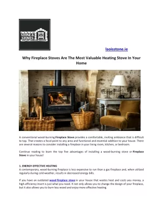 Why Fireplace Stoves Are The Most Valuable Heating Stove In Your Home?