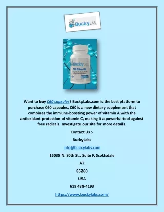 Carbon 60 Supplement | BuckyLabs.com