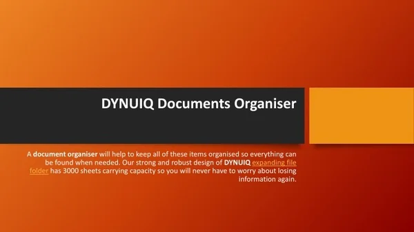 DYNUIQ Documents Organiser
