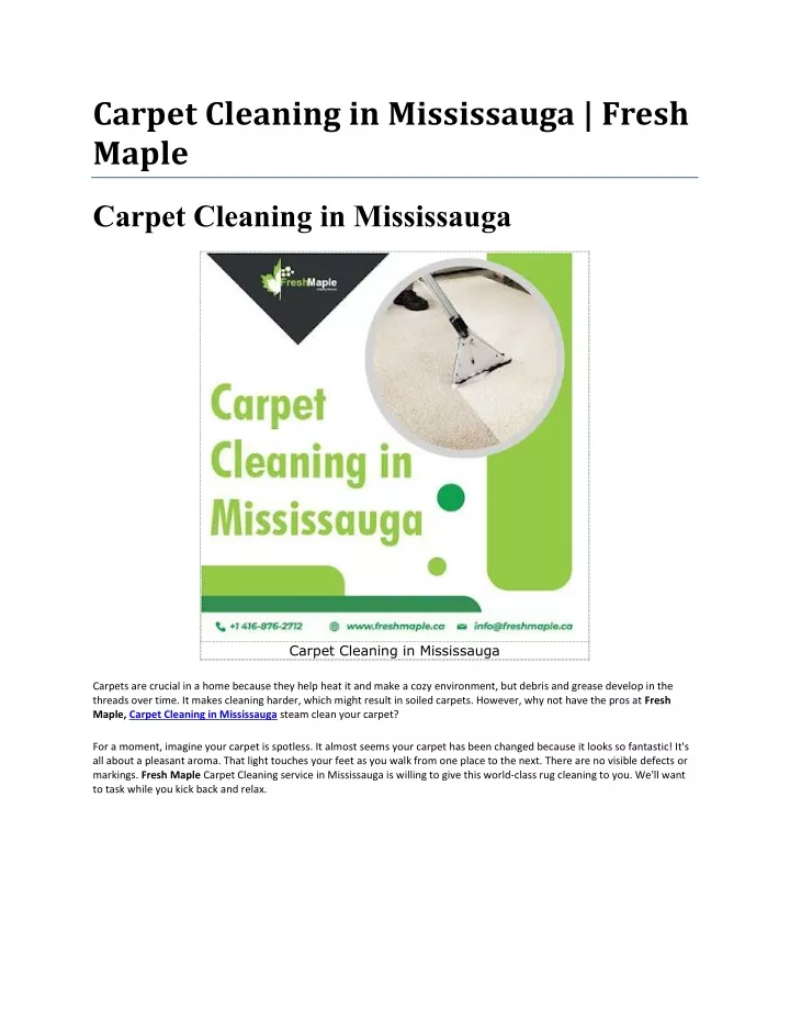 carpet cleaning in mississauga fresh maple
