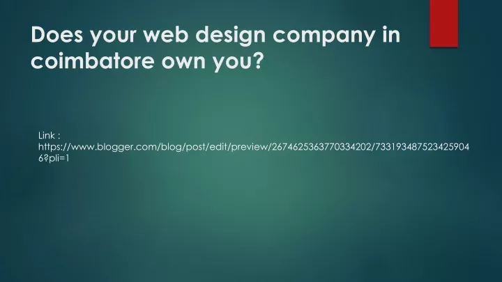 does your web design company in coimbatore own you