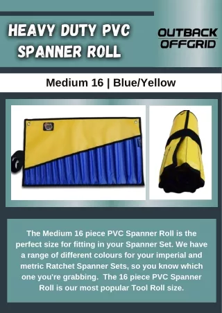 Shop Blue And Yellow Spanner Roll | Outback Offgrid