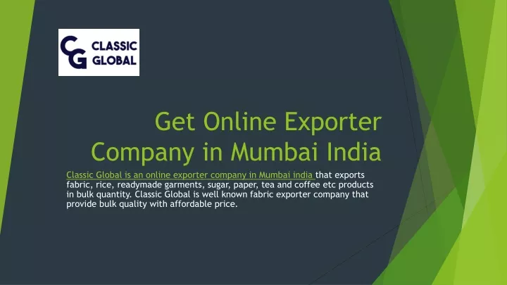 get online exporter company in mumbai india