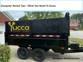 Dumpster Rental Tips - What You Need To Know