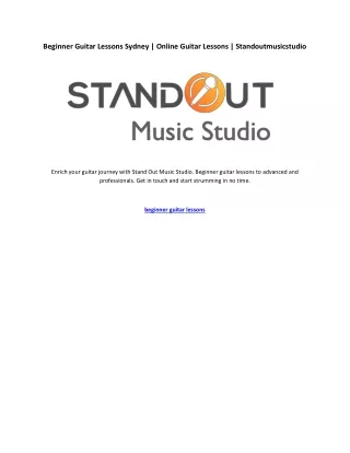 beginner guitar lessons sydney online guitar