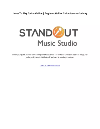 learn to play guitar online beginner online