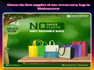 Choose the Best supplier of non-woven carry bags in Bhubaneswar
