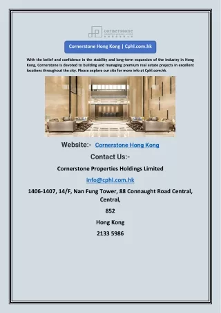 cornerstone hong kong cphl com hk