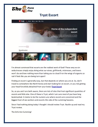 tryst escort