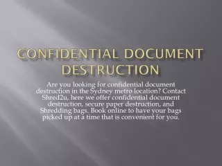 Confidential Document Destruction