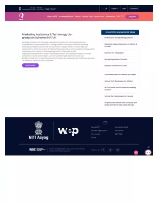 Marketing Assistance & Technology Up-gradation Scheme