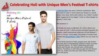 Celebrating Holi with Unique Men's Festival T-shirts