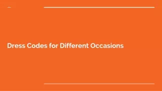 Dress Codes for Different Occasions - Siyarams