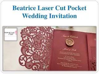 Beatrice Laser Cut Pocket Wedding Invitation