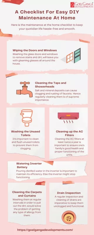 a checklist for easy diy maintenance at home here