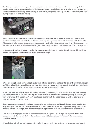 purchasing new golf cart battery can be confusing